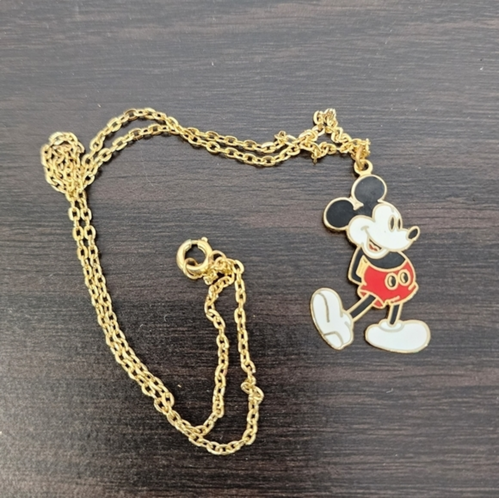Vintage Disney Mickey Mouse Pendant Necklace